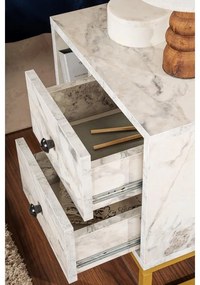 Éjjeliszekrény Glimmer - Fressia Marble, Arany