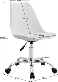 Irodai szék, fehér, DARISA 2 NEW