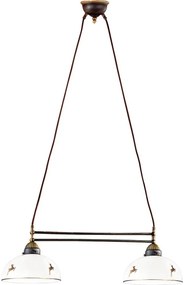 Kolarz 731.82.150 - NONNA kábeles csillár 2xE27/75W/230V, szarvasmotívummal, rózsaarany