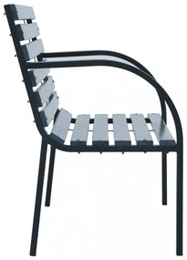 Szürke kerti fapad 120 cm