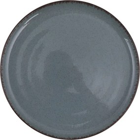 Tányérkészlet porcelán, kék, 24 darabos