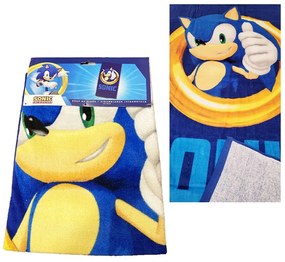 Sonic a sündisznó törölköző fürdőlepedő kék