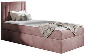 Kontinentális ágy Baltimore 179Kontinentális, Egyszemélyes, Rózsaszín, 80x200, Kárpit, Ágyrács, 82x208x103cm