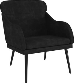 vidaXL fekete bársonyfotel 63 x 76 x 80 cm