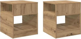vidaXL Végasztal 2 pcs Artisan tölgy 40,5 x 40 x 45 cm Faanyag