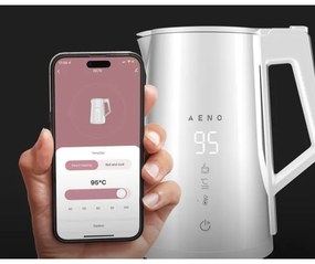 AENO okos vízforraló LED kijelzővel, 1,7 l, 2200W/230V, fehér