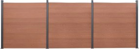 vidaXL barna WPC kerítéspanelszett 526 x 186 cm