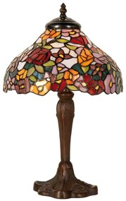 Tiffany asztali lámpa virágos 40 cm
