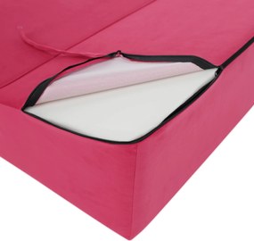 Összecsukható matrac/fotel, 2v1, rózsaszín magenta, PELOS