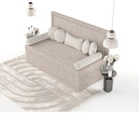 Világosbarna kárpitozott egyszemélyes ágy 80x200 cm Scala – Maison de Rêve