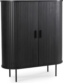 Komoda TRISH 100 cm Dwudrzwiowa Rozsuwana Czarna