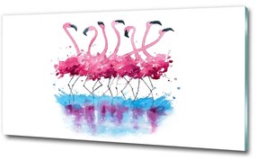 Egyedi üvegkép Flamingók osh-98015396