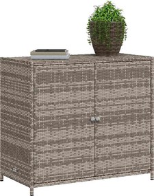 vidaXL szürke polyrattan kerti tárolószekrény 83x45x76 cm