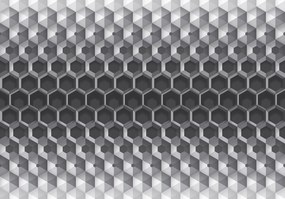 Fotótapéta Hexagon Térfogat Stílus Geometrikus méhsejt 254x184 +ragasztó