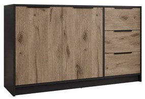 Komód Pengasa 2D3S (fekete + viking tölgy) . 1103666
