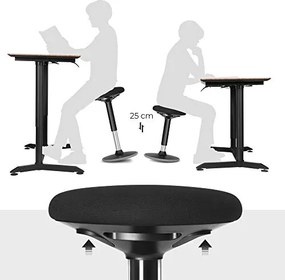Irodai szék, ergonomikus szék, 56-81 cm magasságban állítható, fekete