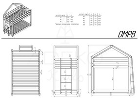 Natúr színű ágyneműtartós gyerekágy ágyráccsal 80x200 cm DMPB – Adeko