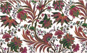 Flizelin fotótapéta Bordó Arany Zöld Virágok Modern 208x146 +ragasztó