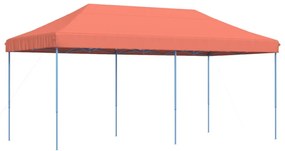 terrakotta összecsukható felugró rendezvénysátor 580x292x315 cm