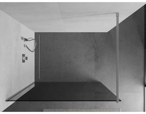 Mexen Kioto zuhanyparaván 120x200 cm 8 mm, króm profil, szürke üveg, 800-120-101-01-40