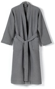 Szürke pamut fürdőköpeny M Mia Waffle - Foutastic