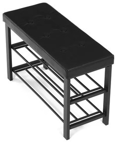 Fekete Fém Cipős Szekrény. ABO-W2012 BK