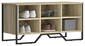 sonoma tölgy színű szerelt fa cipőszekrény 90 x 38 x 45,5 cm