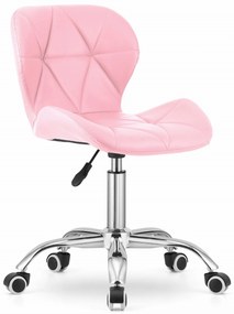AVOLA irodai szék ökobőr kivitelben, rózsaszín