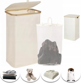 Szennyestartó Kosár Összecsukható Játék Fedéllel 63L