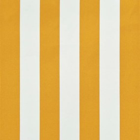 feltekerhető sárga és fehér napellenző 150 x 150 cm