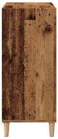 antik fa színű szerelt fa hanglemezszekrény 84,5 x 38 x 89 cm