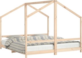 vidaXL tömör fenyőfa gyerekágykeret 2 x (90 x 190) cm