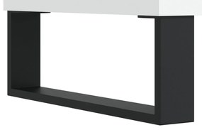 fehér szerelt fa hanglemezszekrény 121x38x48 cm