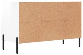 fehér magasfényű szerelt fa TV-szekrény 80x36x50 cm