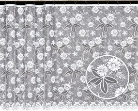 Mg Függöny jacquard 3737 Fehér 440x250 kész szalaggal