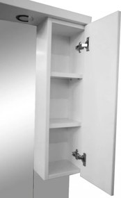 Nerva 105 cm-es tükrös felsőszekrény, Tükörfényes fehér színben