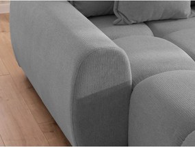 Szürke sarokkanapé (bal oldali-heverő résszel) Albane – Ropez