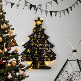XMASBLACK fém karácsonyi fényfüzér, 70×100 cm