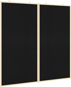vidaXL Hirdetőtábla Fekete 80 x 80 x 1.4 cm Tömör fenyőfa