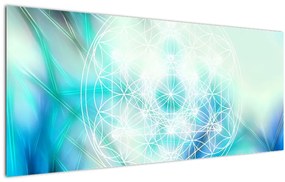 Kép - Merkaba türkiz háttérrel (120x50 cm)