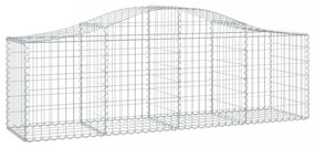 2 db íves horganyzott vas gabion kosár 200x50x60/80 cm
