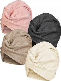 Turbán fejre Livarno poliészter 24x61 cm krémszínű