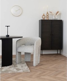 Világosszürke kárpitozott karfás étkezőfotel Monroe – House Nordic