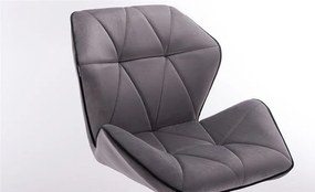 HR212CROSS Grafit modern velúr szék arany lábbal