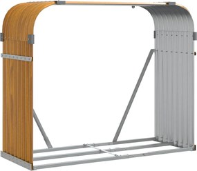 vidaXL fautánzatú horganyzott acél rönktartó 120 x 45 x 100 cm