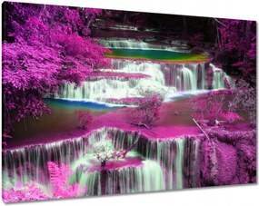 Vászonkép 100x70 Lila vízesés