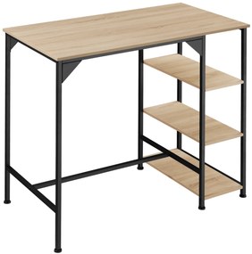tectake 404355 bárasztal cannock industrial 109x60x100cm - könnyű fa, tölgy sonoma