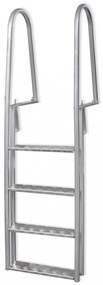 4-lépcsős alumínium dokk-/medencelétra 167 cm