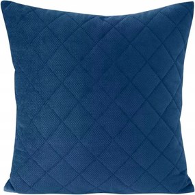 Dekoratív párnahuzat 40x40 Milo sötétkék velúr strukturált minta