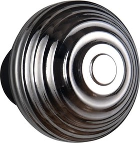 Sötétszürke USB üveg LED fali lámpa ø 15,5 cm Earl – Reality